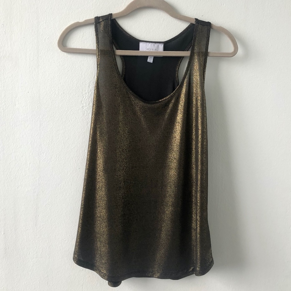 Jaye.e Bronzy metallic racerback tank